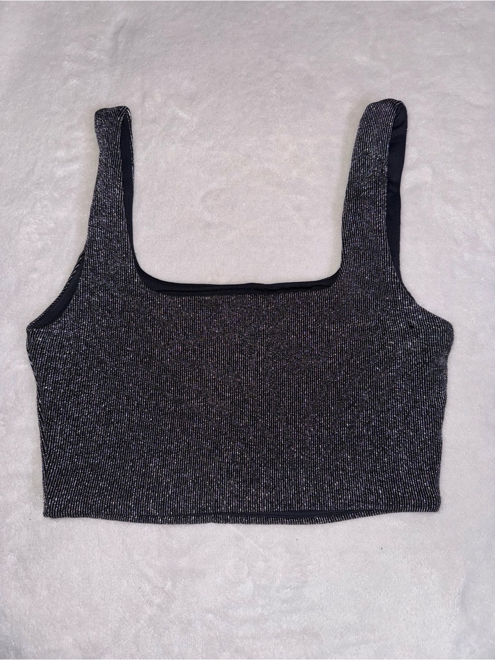 Aritzia Babaton Sculpt Knit Shimmer Bustier Cropped Tank